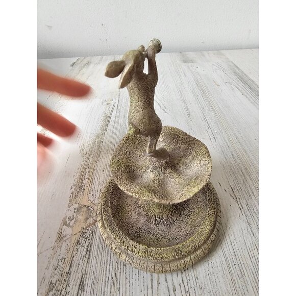 Vintage rabbit bunny fountain water village mini AS IS decor spring Easter - Picture 5 of 9